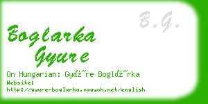boglarka gyure business card